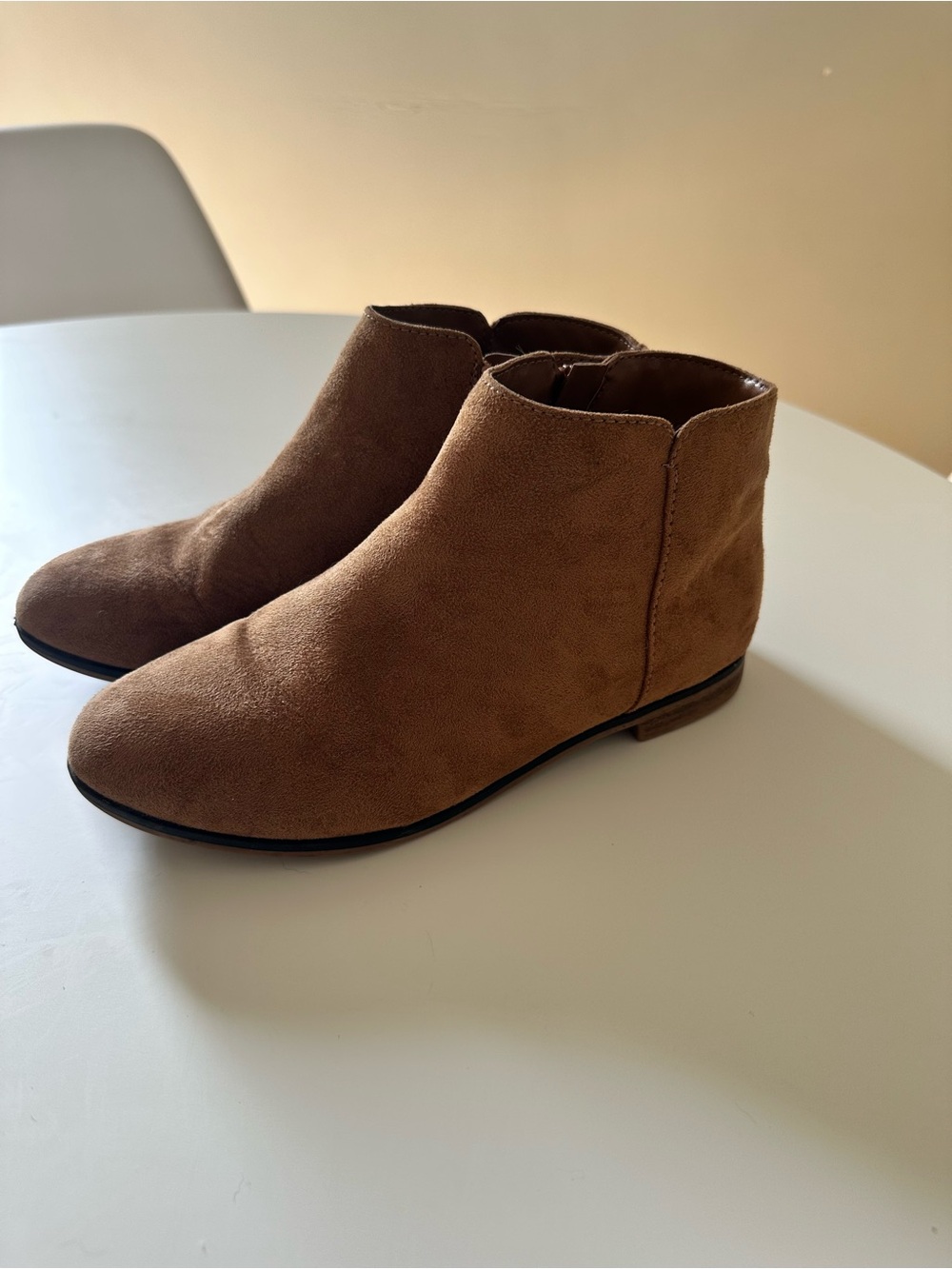 Cat & Jack Tan Suede Ankle Booties